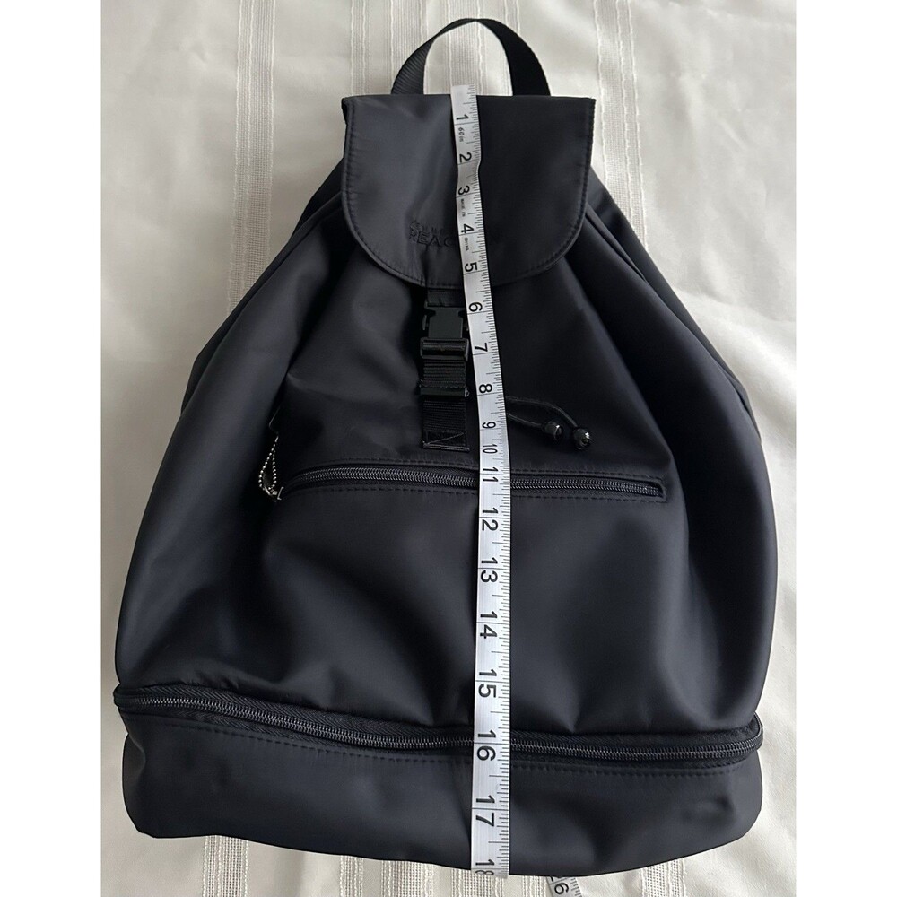 Kenneth Cole Reaction Black Nylon Backpack Buckle Strap Adjustable Large 18”x 12 - Picture 15 of 16